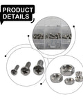 Stainless Steel Fastener Set 320Pcs 2mm to 5mm Metric Assortment With Hex Socket Button Head Screws Nuts Bolts And Washers