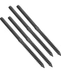 Pro Grade Stainless Steel Wire Rope Terminal Kit With Threaded Cable End Fittings For Sleek Stair And Balcony Railing Clean Look No Sweat Install Four Piece Set black threaded fittings set of four