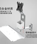 Sick Industrial Wall Mount Monitor And Keyboard Tray Heavy Duty Desk Organizer With Smart Cable Routing, showing metal mount and tray design.