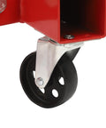 Heavy Duty Hydraulic Engine Crane With Six Swivel Casters And Foldable Steel Frame close-up of black swivel caster wheel.