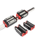 Built Tough Dfu2005 Ball Screw Nut Kit Paired With Zero Lag Hgr20 Linear Guide Rails And Crisp Hgw20cc Carriage Blocks For Rapid Cnc Shop Builds 1000Mm set with HGR20 rails and HGW20 blocks in view.