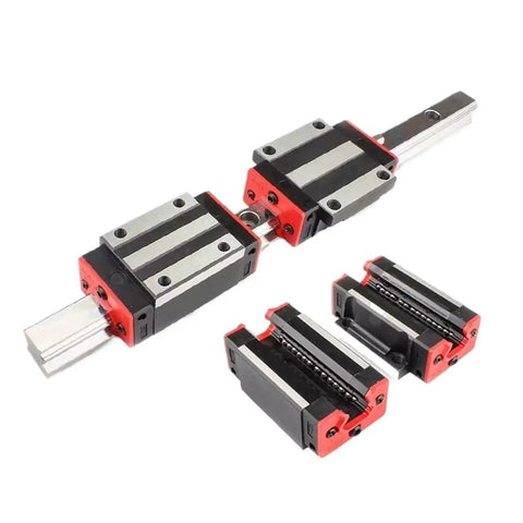 Built Tough Dfu2005 Ball Screw Nut Kit Paired With Zero Lag Hgr20 Linear Guide Rails And Crisp Hgw20cc Carriage Blocks For Rapid Cnc Shop Builds 1000Mm set with HGR20 rails and HGW20 blocks in view.
