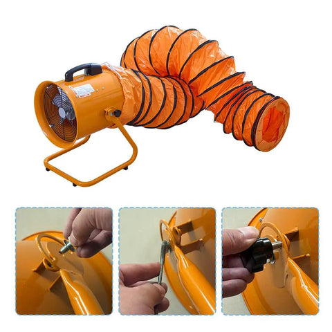 12 Inch Industrial Portable Air Blower Ventilator With 3300 RPM Heavy Duty Exhaust Fan And 550W High Velocity Air Mover setup