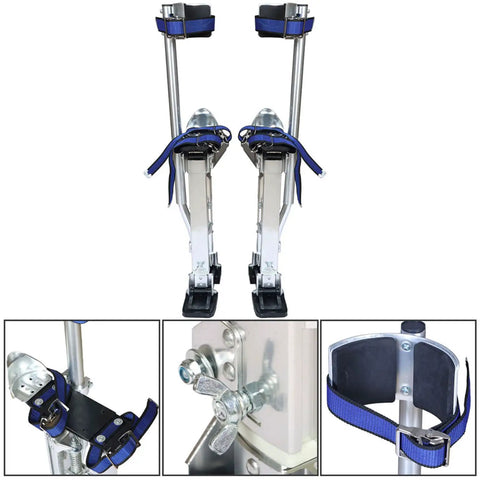 Adjustable Drywall Stilts 15 To 23 Inch Aluminum Tool Stilt For Painting And Cleaning, Lightweight Silver, Easy Height Lock, Durable Aluminum