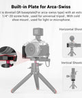 Z fc Handgrip L Shape Grip Holder for Nikon Z fc Camera on a tripod setup showing vertical and horizontal shooting with accessories