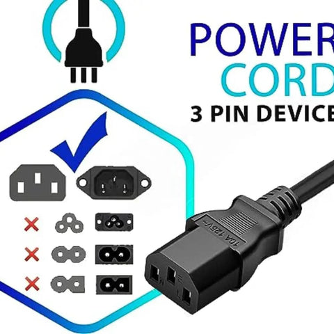 Three-prong plug of AC Power Cord Cable For KORG T3 M1 EXM1 EX M1 Music Synthesizer Workstation Keyboard Durable Heavy Duty Portable Power Cable