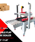 Heavy Duty Full Automatic Double Flap Case Sealer Machine for Fast Box Taping, adjustable for carton sizes 4.72''-19.68''.