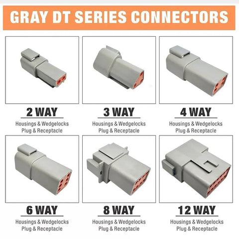 Deutsch Connector Kit 204 Piece Set With DT 2 3 4 6 8 12 Pin Plugs IP67 Waterproof Wire Connectors display