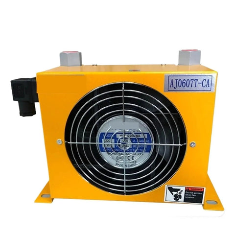 High Flow Hydraulic Air Cooler For Oil Cooling Heavy Duty Air Cooled Radiator Heat Exchanger 12V DC Low 2 MPa Working Pressure 1.1KW