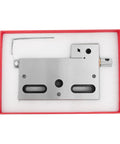 Pro Grade 5.9 By 4.1 Inch Wire Cut EDM Vise With 0 To 3.94 Inch Stroke Quenched Stainless Steel HRC50-55 in red storage box