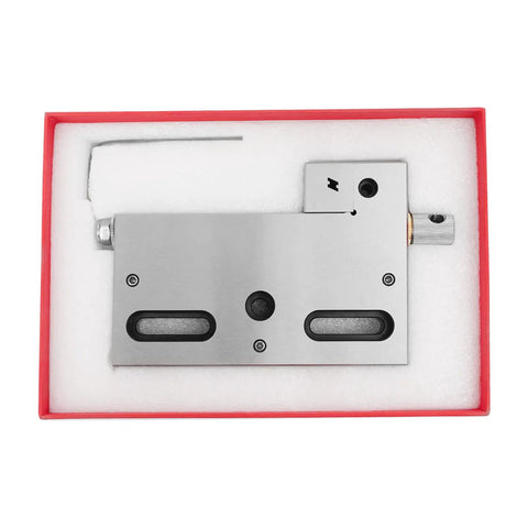Pro Grade 5.9 By 4.1 Inch Wire Cut EDM Vise With 0 To 3.94 Inch Stroke Quenched Stainless Steel HRC50-55 in red storage box