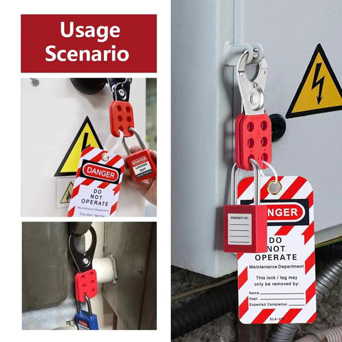 Double Layer Nylon Handle Chrome Plated Steel Lockout Tagout Hasps With One Inch Jaw Engineered For Group Safety Routines And Rough Job Sites Built Tough As Nails For The Daily Grind