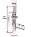 Heavy Duty M8 Telescopic L Shaped Plunger Pin With Nut Solid As A Rock Stainless Steel Spring Loaded Locating Stop Cabinet Hardware dimensions