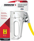 Heavy Duty Staple Gun With Rear Load Magazine for voice and data cables with chrome steel build in packaging