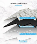 Peel And Stick Hexagon Mosaic Backsplash Tiles For Kitchen Decor, showing layered structure of PVC and aluminum composite materials.