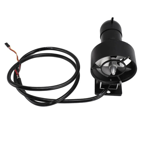 Underwater Thruster For Kayaks And RC Boats With 12 To 25.2V Brushless Motor And 11.3 Kg Thrust, four blade propeller, black housing