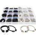 Heavy Duty 250 To 900 Piece M5 To M20 Tool Box Essential Assortment Kit with black stainless steel clips and circlips