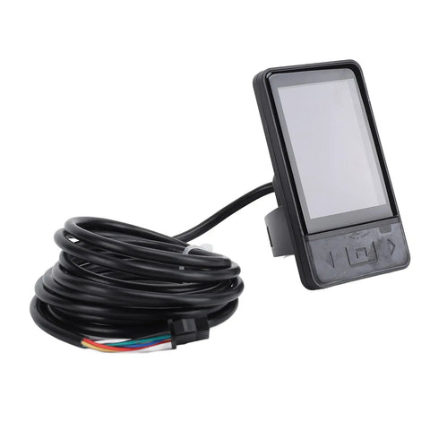 Electric Bike Brushless Motor Controller With TFT LCD Display 60V 500W 28A Metal Housing showing coiled cables