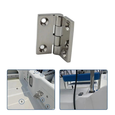 Heavy Duty 316 Stainless Steel Butt Hinge 2 Pack 4 Hole 38mm And 50mm Mirror Polish Marine Boat Hardware Hinges installation view