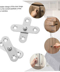 20 Piece Rotating Stainless Steel Hidden Door Hinges 360 Degree Up And Down Pivot Shaft Concealed Cabinet Hinges For Secret Doors And Window Installations Durable Heavy Duty Hardware For Furniture shown with various installation examples.