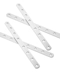 4-Piece Heavy Duty Stainless Steel Straight Brackets And Flat Joining Plates Set For Reinforcing Shelving And Equipment Bases