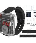 Beginner Friendly Electronic Watch Soldering Kit With Ten Second Auto Sleep Mode Stem Learning Project parts layout