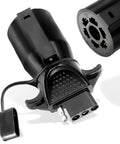 7 Pin To 4 Pin Trailer Adapter 7 Way Blade To 4 Way Flat Trailer Plug Waterproof Connector for RV Truck Caravan.