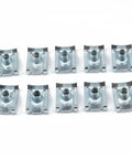 Heavy Duty Stainless Steel U Nuts Assortment Kit M4 M5 M6 M8 With Speed Clips For Chimneys And Auto Fenders Elastic Buckle Design For Firm Mounting Standard Screw Match Broad Vehicle Compatibility, M6 steel clips