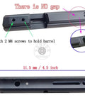 Black Aluminum Breech With 12mm Dovetail Groove For Crosman Pump CO2 Pistols 1377 1322 2240 2250 2260 Anodized Finish Drop In Two
