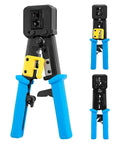 Pass Through RJ45 Crimp Tool For DIY Network Cabling 8P8C Pliers And Cable Stripper RJ12 Cat5 Cat6 Multi Function Pressing Clamp Tongs Clip