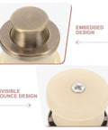 Vintage Metal Spring Loaded Push To Open Cabinet Knobs No Visible Screws Invisible Mount Round Wardrobe Handles design