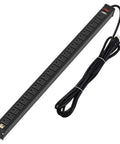 Heavy Duty 24 Outlet Power Strip With 15 Foot Long Cord, Metal Housing, Mounting Brackets, 15A Circuit Breaker, UL 1363 Listed view