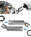 14mm And 16mm Thin Wall Magnetic Swivel Spark Plug Socket Set, Three Eighths Drive, 12 Point, Universal Joint, 360 Degree Rotating, Hella Easy In Tight Engine Bays, Works With BMW Nissan And More. 16mm chrome vanadium swivel socket