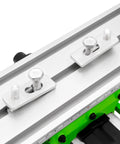 Close-up of adjustable handwheels and clamps on 12.2 Inch Milling Machine Worktable Cross Slide Table for precise alignment.