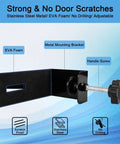 Heavy Duty Door Mount Bracket For Lockboxes Featuring Slick Swivel Hooks And A Rock Solid Hold Perfect Realtor Essential Plus Vacation Rental Key Holder Quick Attach Black with stainless steel and EVA foam.