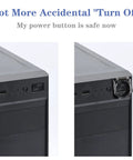 Push Button Switch Cover Dustproof Safety Protector for 22mm Switches on Computers and PC Desktops installed on power button