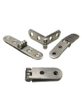 8-Pack Rotating Concealed Door Hinges For Cabinets And Panels, 270 Degree Foldable Metal Hinges, Smooth Edges, Displayed Uninstalled