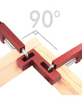 Dead Easy Quick Release Aluminum Miter Clamps With Killer 600 Pound Grip and Non Marking Rubber Pads showing 90 degree angle assembly.