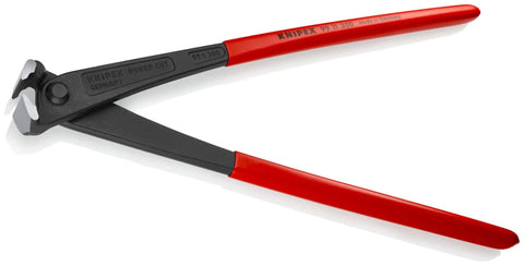 High Leverage Concreters Nippers With Plastic Coated Grip for cutting and twisting thick binding wire, slim nose, red handles