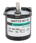 Super Silent 14 Watt Synchronous Generator Motor With Full Metal Gears For Home Appliances and Industrial Gearboxes running smooth at low RPMs like 5 or 15 RPM on AC voltage.