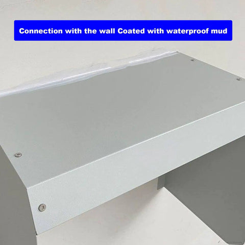 Top Shelf Weatherproof Wall Mount Ev Charger Cover With Reinforced Acrylic Door and Heavy Duty UV Rain Shield connection detail.