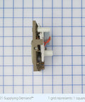 Side view of Blank No Paint Range Knob Replacement for Select Ovens, showcasing drop-in direct fit on grid background.