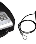 Compact Electronic Safe Set of Two with Programmable Two User Codes, Rock Solid Steel Construction, Digital Lock, Tether Cable