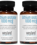 Lithium Orotate Supplement 1000 Micrograms Elemental Lithium 60 Vegetarian Capsules Per Bottle Twin Pack For Brain Boost Bioavailable Orotate Formula Easy Swallow Capsules