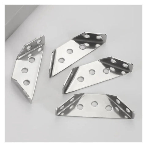 Heavy Duty 1.6mm Thick Stainless Steel Right Angle Bracket 10 Pack For Furniture And Shelves Beefy Corner Supports Easy Install