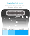 Universal Battery Tester With Crisp LCD Display showing battery health status bars