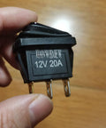 Close-up of 12V Waterproof Rocker Switch Five Pack with Three 20 CM Detachable Wires SPST Three Pin On Off Toggle