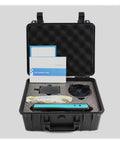 Heavy Duty Portable Digital Metal Hardness Tester With Dual Wireless And Cable Probes Software Included Crisp Lcd Display in a protective case.