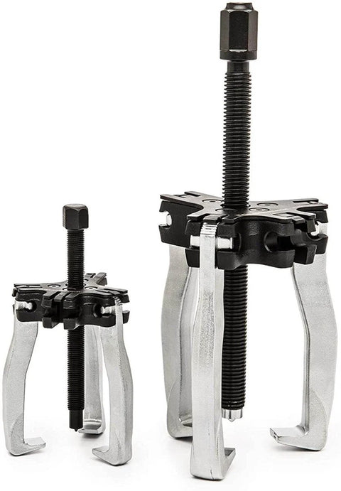 Heavy Duty Ratcheting Puller Set For Automotive Internal And External Pulls 2 And 5 Ton Converts To Two Or Three Leg Pullers Easy Jaw Connection And Quick Release Ideal For Pulley Removals And Gearbox Work featuring metal construction with adjustable legs