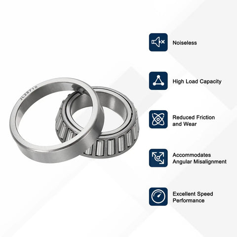 Heavy Duty Tapered Roller Bearing Cone And Cup Set For Heavy Machinery And Automotive Equipment 1.24 Inch Bore 2.09 Inch OD